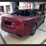 Ravoony Plus Matte Chrome Romanee Red Vinyl Car Wrap Nissan Altima Wrap