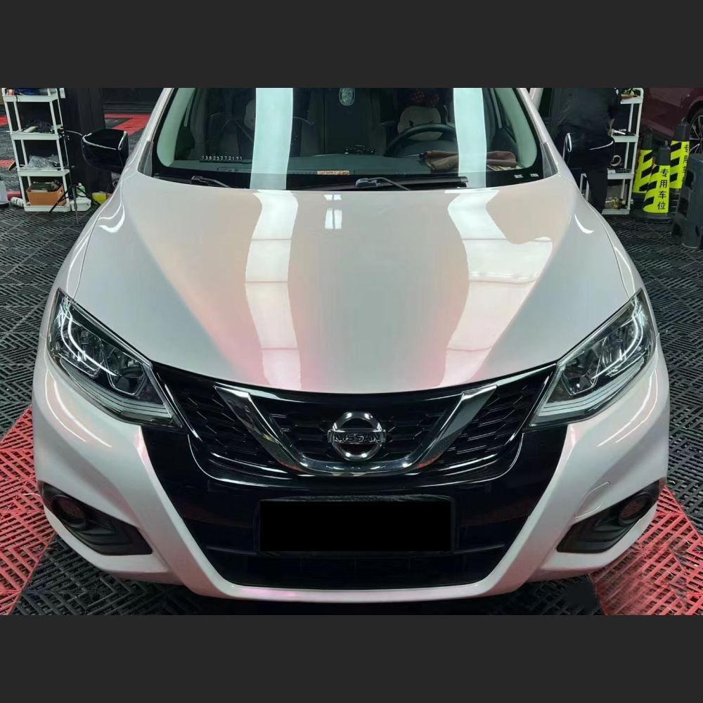 Ravoony Plus PET Flower Pink Car Wrap Nissan Tiida Wrap