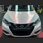 Ravoony Plus PET Flower Pink Car Wrap Nissan Tiida Wrap