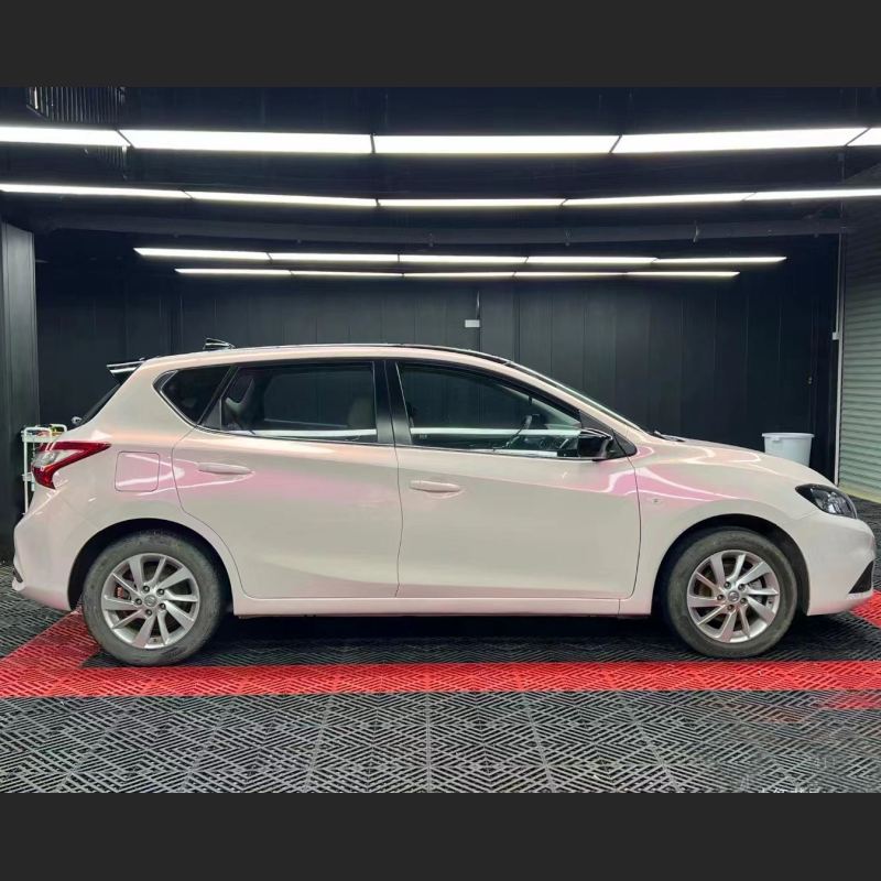 Ravoony Plus PET Flower Pink Car Wrap Nissan Tiida Wrap