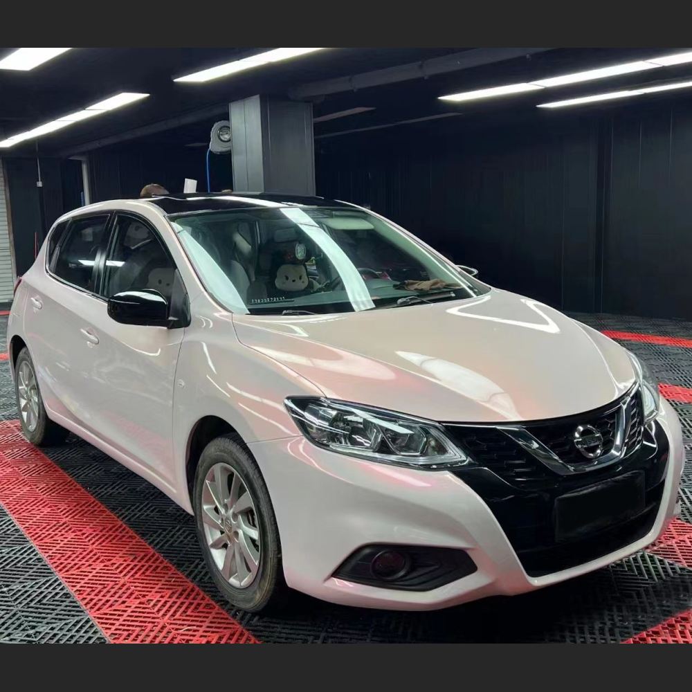 Ravoony Plus PET Flower Pink Car Wrap Nissan Tiida Wrap