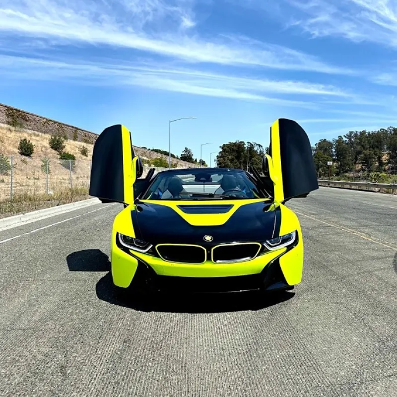 Ravoony Plus Ultimate Flat Fluorescence Yellow Car Vinyl Wrap