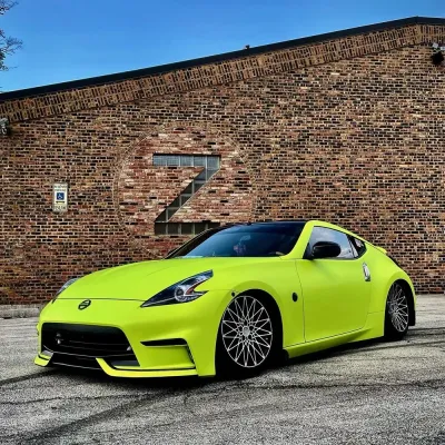 Ravoony Plus Ultimate Flat Fluorescence Yellow Car Vinyl Wrap 02