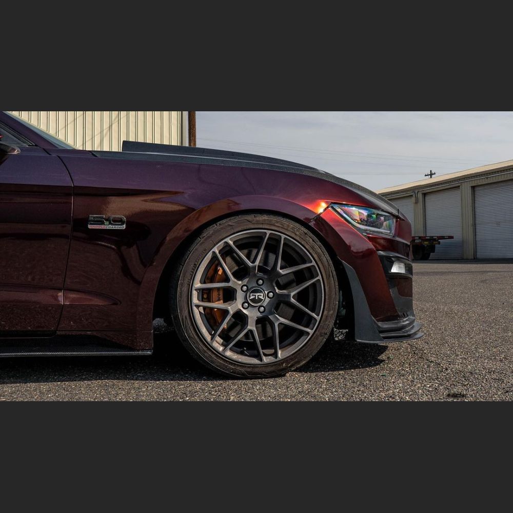 Ravoony Plus Gloss Black Rose Vinyl Wrap Mustang Vinyl Wrap