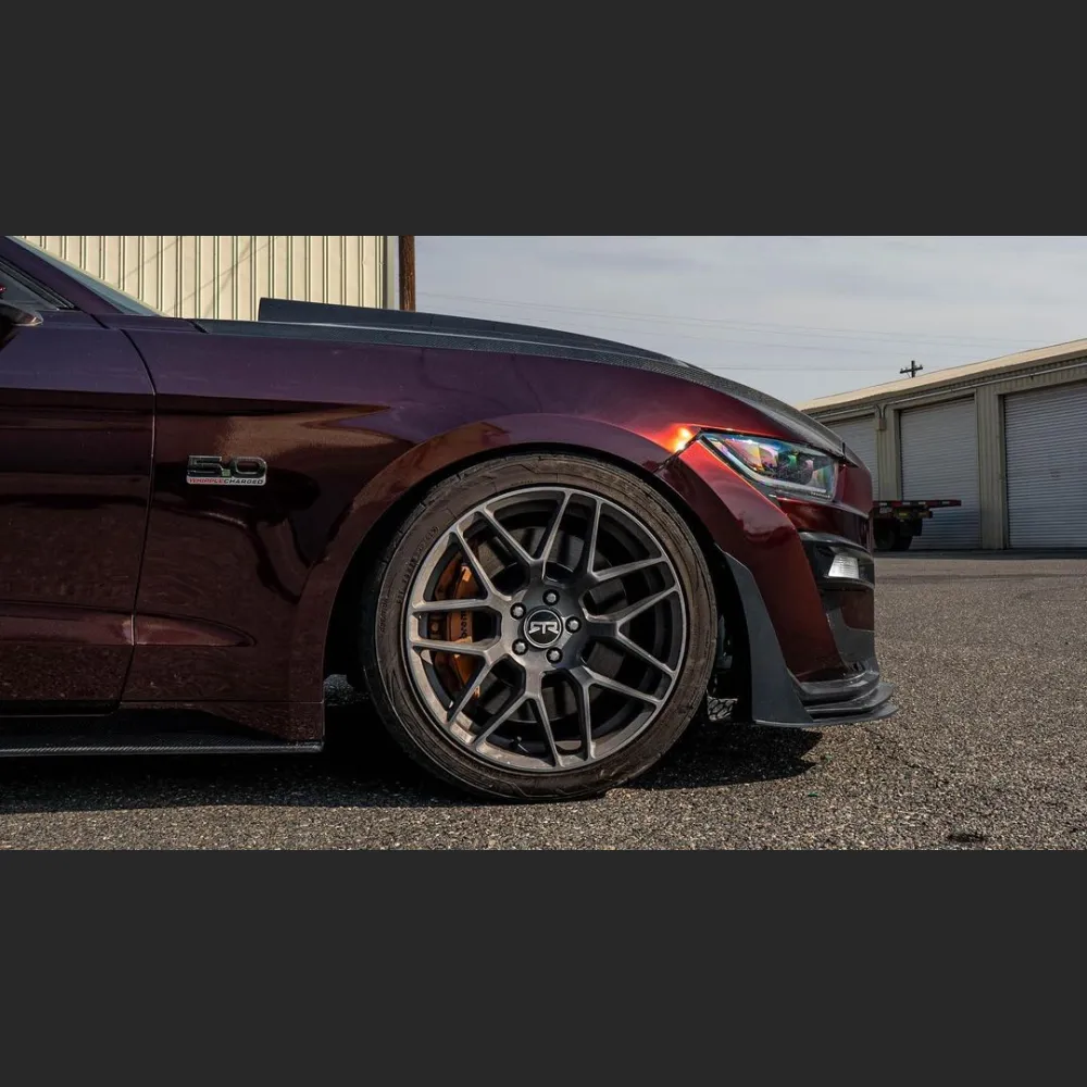 Ravoony Plus Gloss Black Rose Vinyl Wrap Mustang Vinyl Wrap