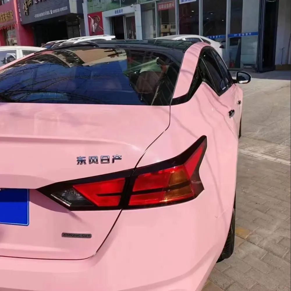 Ravoony Plus Glossy Crystal Peach Pink Car Vinyl Wrap Nissan Altima Wrap