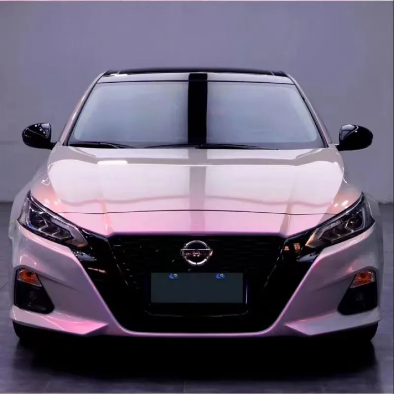 Ravoony Plus Twin Candy Grey Red Color Fliper Car Wrap Nissan Altima Wrap