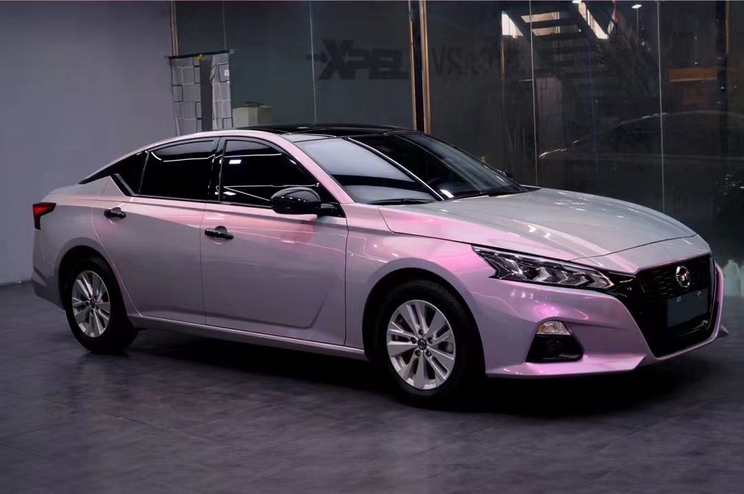 Ravoony Plus Twin Candy Grey Red Color Fliper Car Wrap Nissan Altima Wrap