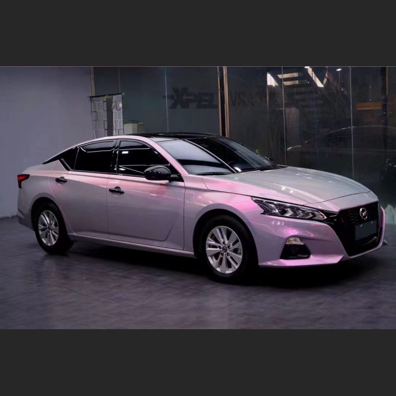 Ravoony Plus Twin Candy Grey Red Color Fliper Car Wrap Nissan Altima Wrap