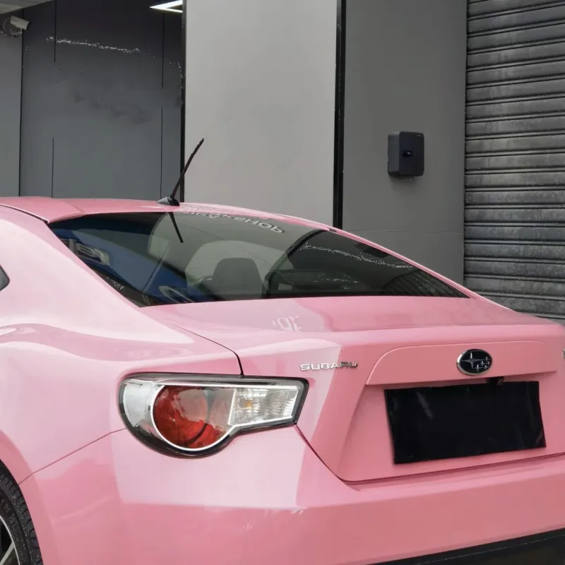Ravoony Glossy Crystal Peach Pink Car Vinyl Wrap Subaru Brz Wrap