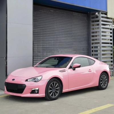 Ravoony Plus Glossy Crystal Peach Pink Car Vinyl Wrap Subaru Brz Wrap 02