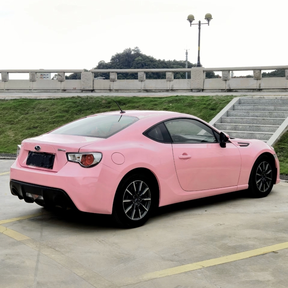 Ravoony Plus Glossy Crystal Peach Pink Car Vinyl Wrap Subaru Brz Wrap
