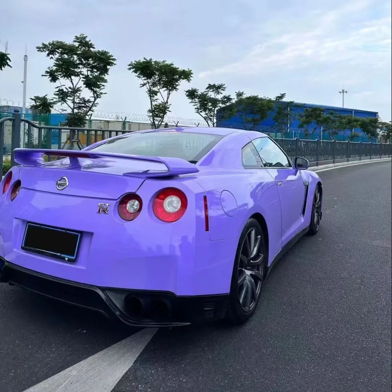 Ravoony Glossy Lavender Purple Car Wrap Nissan GTR Wrap