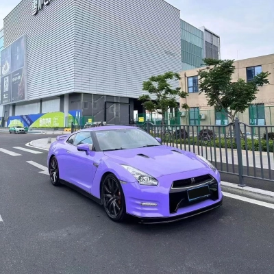 Ravoony Plus Glossy Lavender Purple Car Wrap Nissan GTR Wrap 02