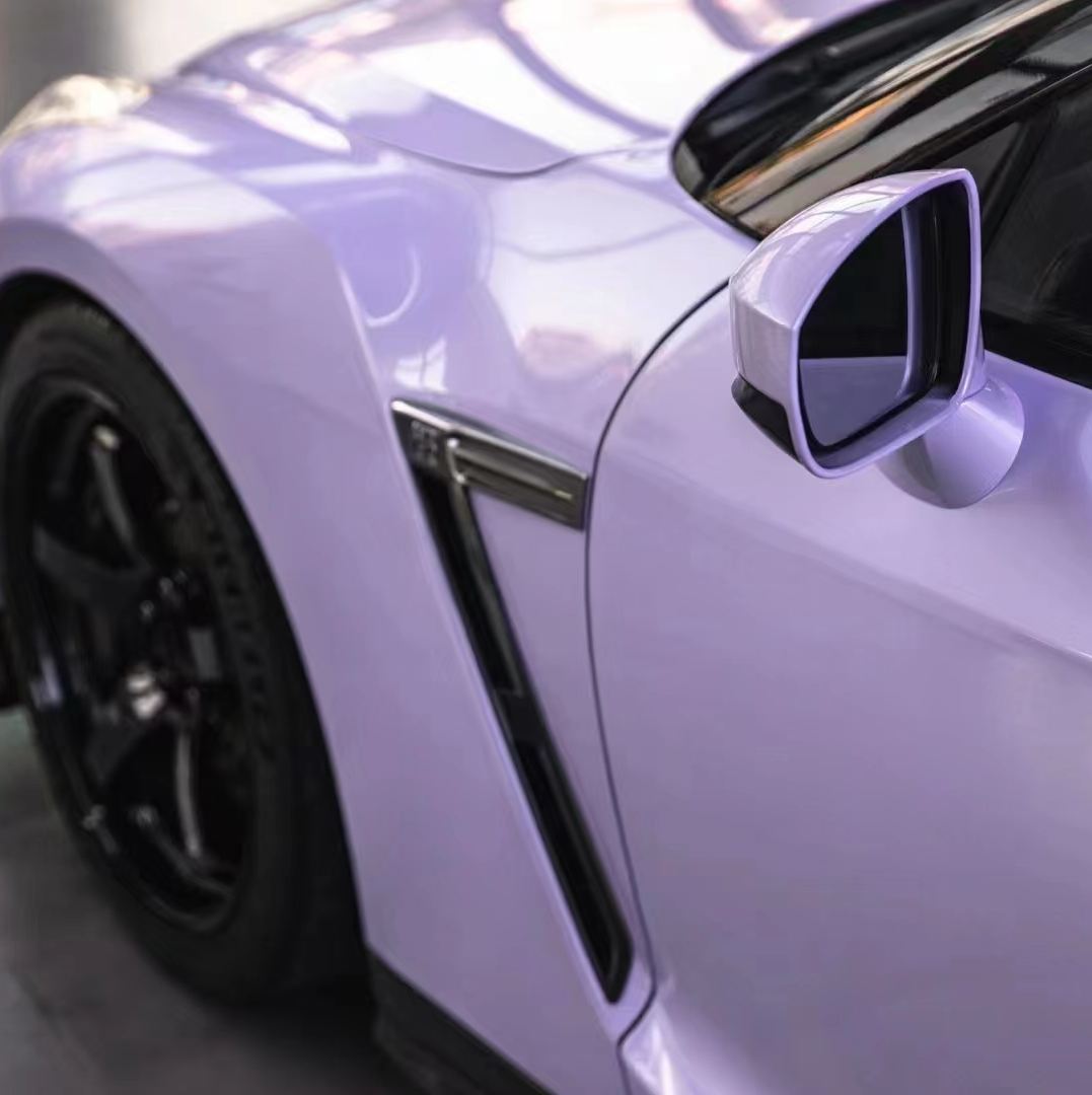 Ravoony Plus Glossy Violet Star Car Wrap Nissan GTR Wrap