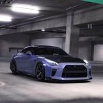 Ravoony Plus Twin Silver Purple Car Vinyl Wrap Nissan GTR Wrap