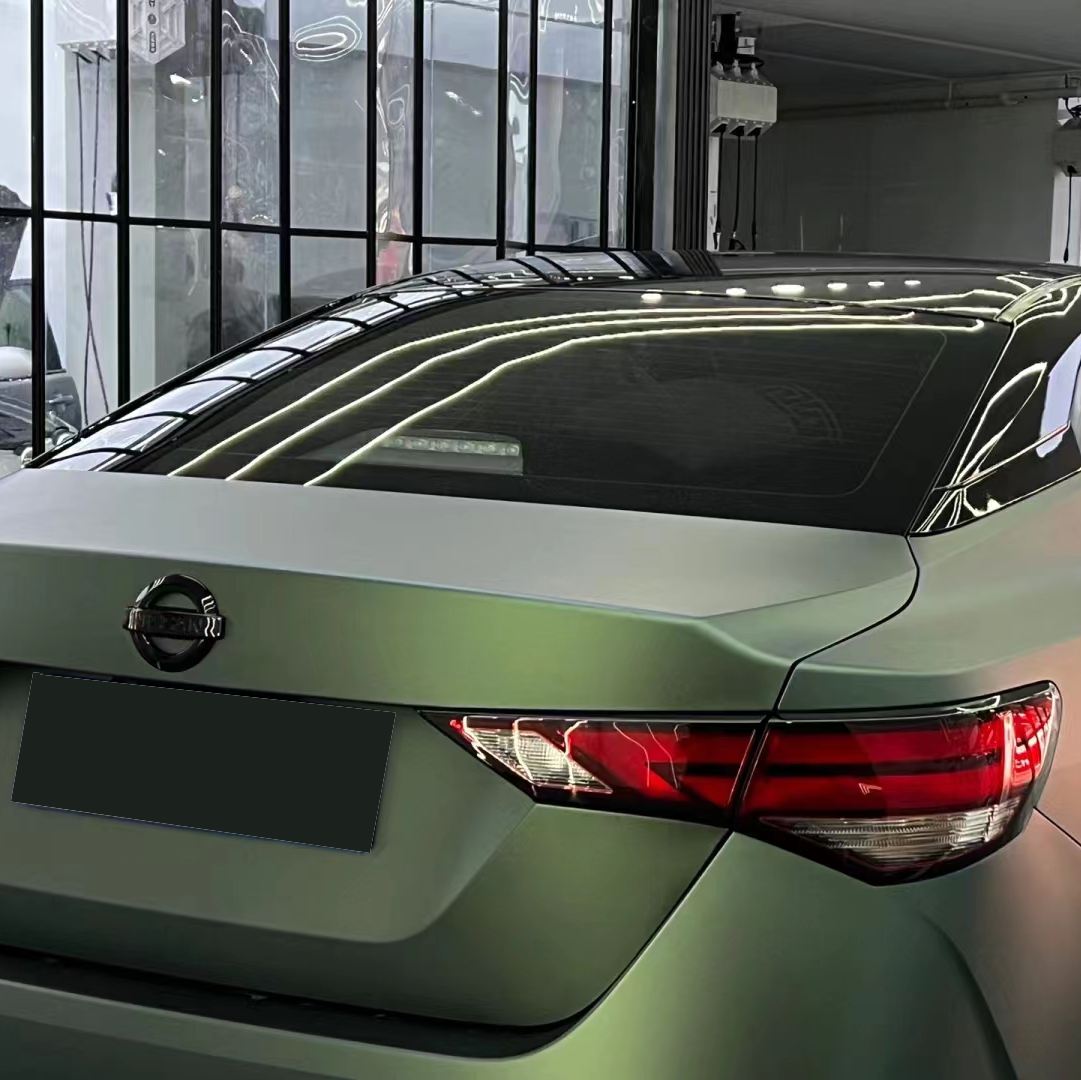 Ravoony Plus Matte Emerald Green Car Vinyl Wrap Nissan Sylphy Wrap