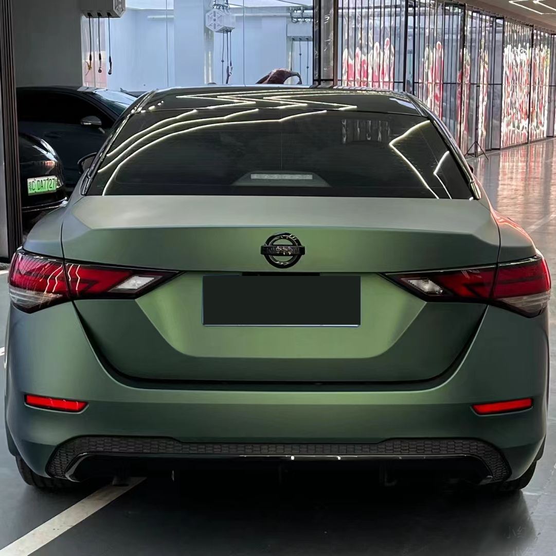 Ravoony Plus Matte Emerald Green Car Vinyl Wrap Nissan Sylphy Wrap