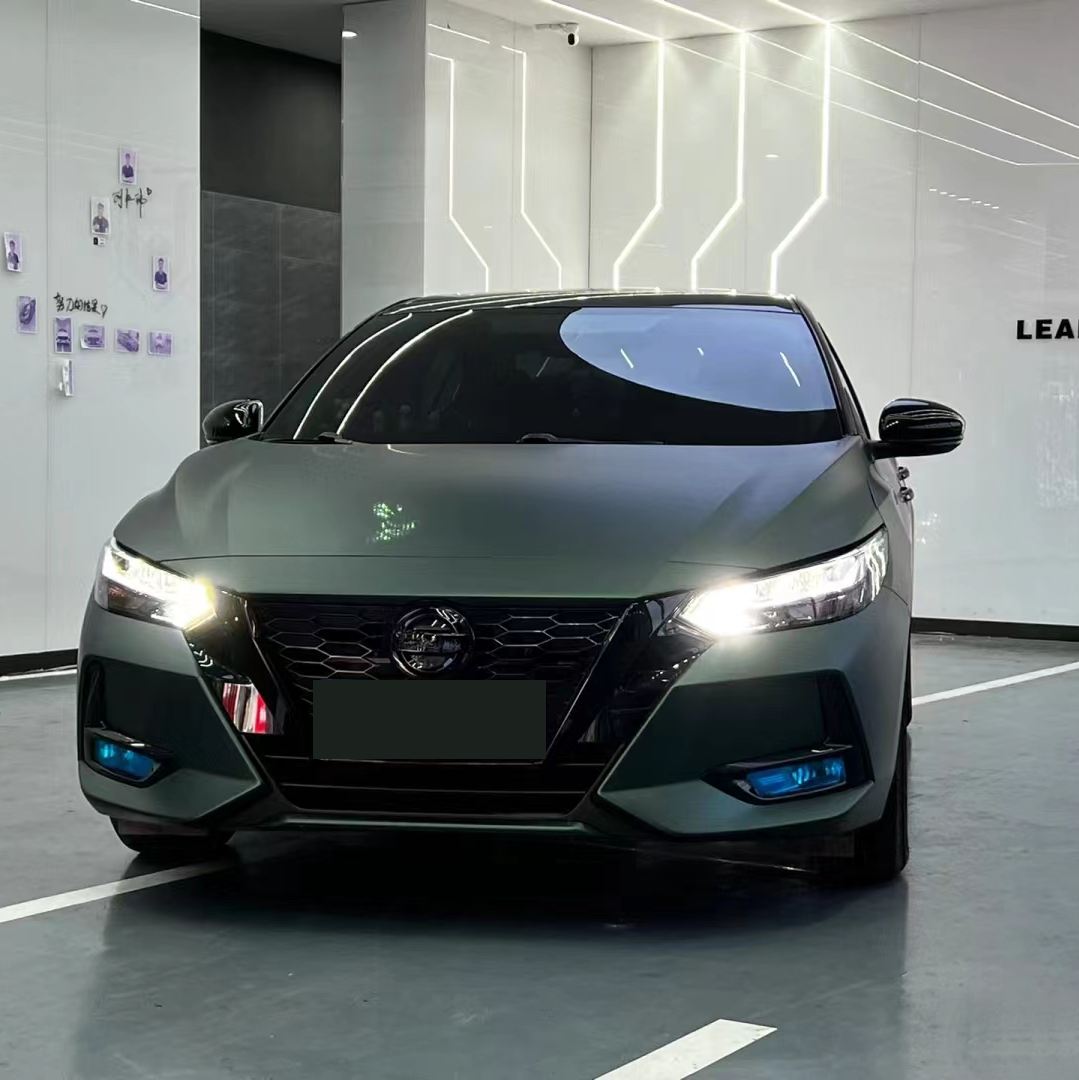 Ravoony Plus Matte Emerald Green Car Vinyl Wrap Nissan Sylphy Wrap