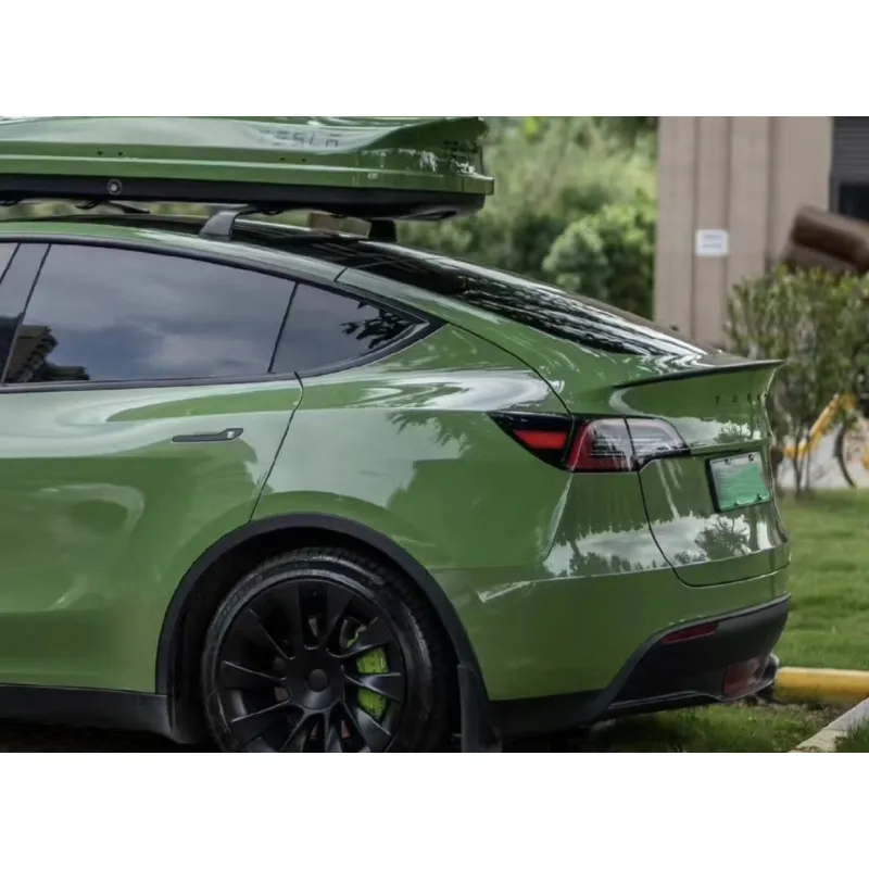 Porsche Gloss Olive Green Vinyl Car Wrap Subaru Wrap
