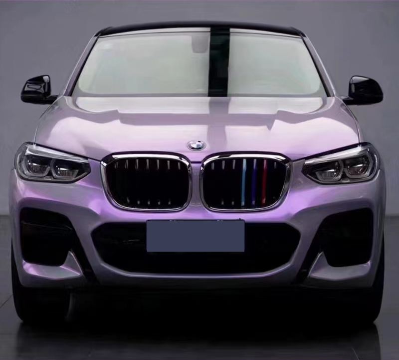 Ravoony Plus Twin Candy Grey Purple Color Fliper Car Wrap BMW X4 Wrap