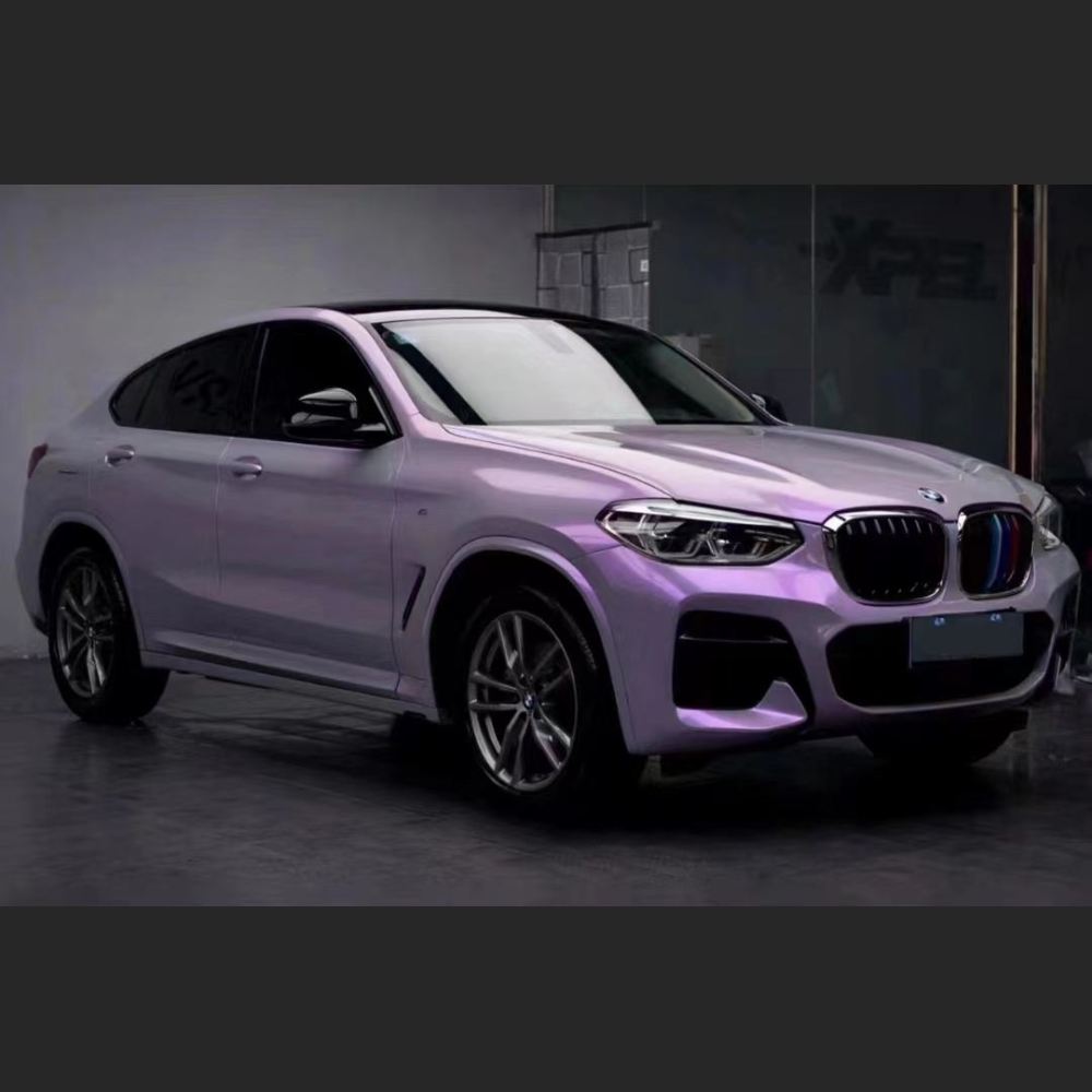 Ravoony Plus Twin Candy Grey Purple Color Fliper Car Wrap BMW X4 Wrap