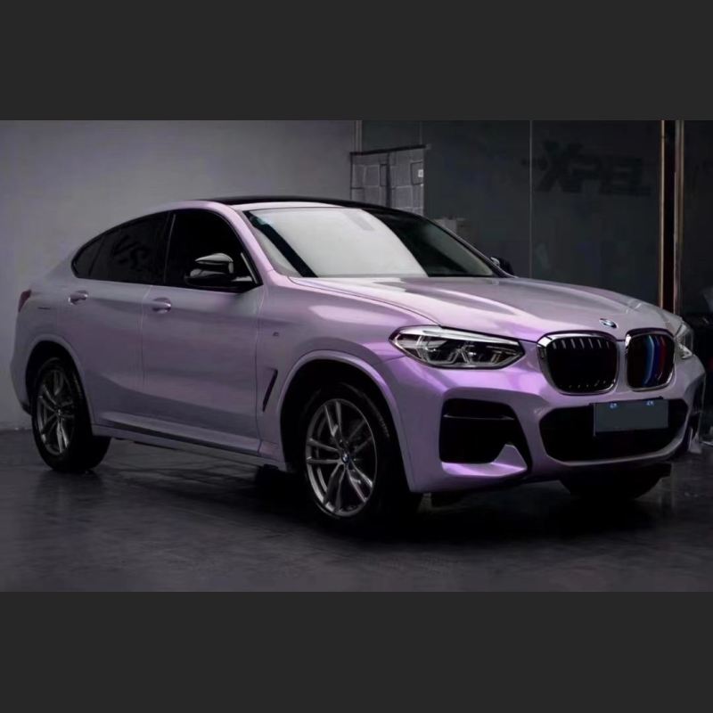 Ravoony Plus Twin Candy Grey Purple Color Fliper Car Wrap BMW X4 Wrap