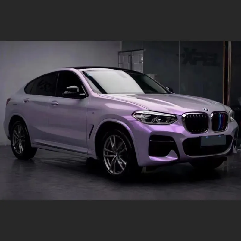Ravoony Plus Twin Candy Grey Purple Color Fliper Car Wrap BMW X4 Wrap