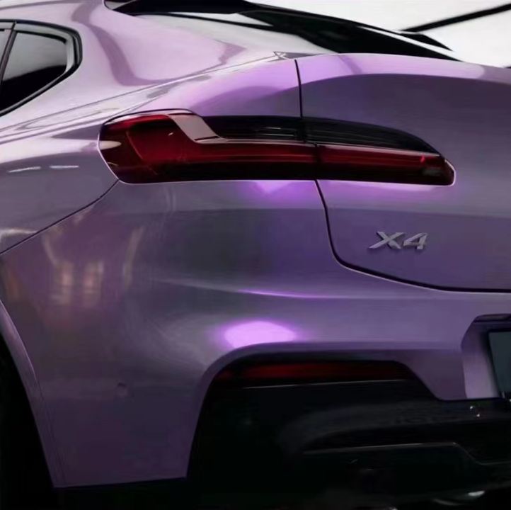 Ravoony Plus Twin Candy Grey Purple Color Fliper Car Wrap BMW X4 Wrap