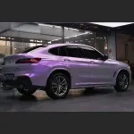 Ravoony Plus Twin Candy Grey Purple Color Fliper Car Wrap BMW X4 Wrap