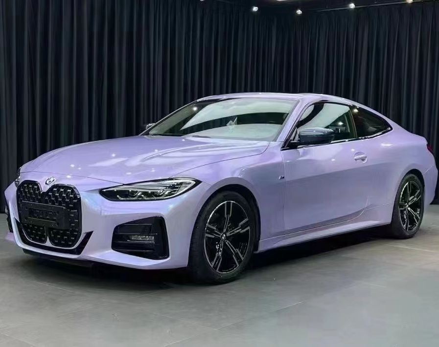 Ravoony Plus Twin Silver Purple Car Vinyl Wrap BMW 4 Series Wrap