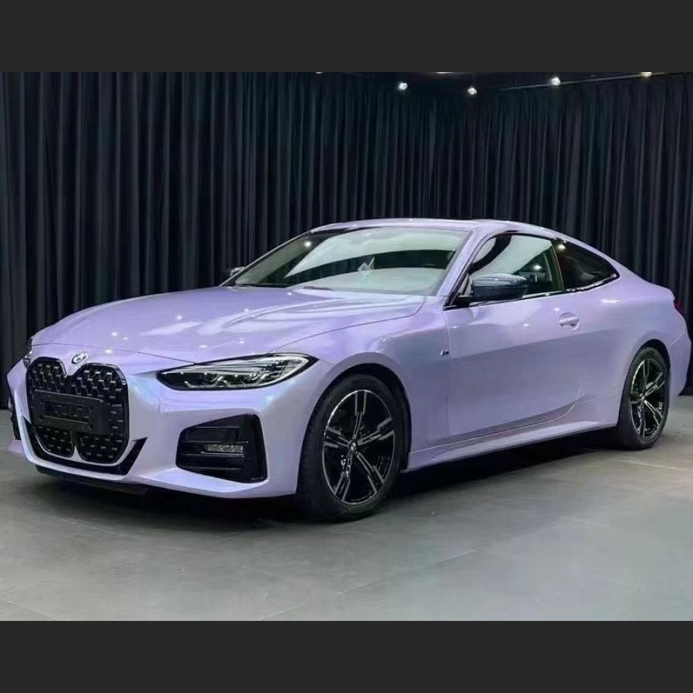Ravoony Plus Twin Silver Purple Car Vinyl Wrap BMW 4 Series Wrap