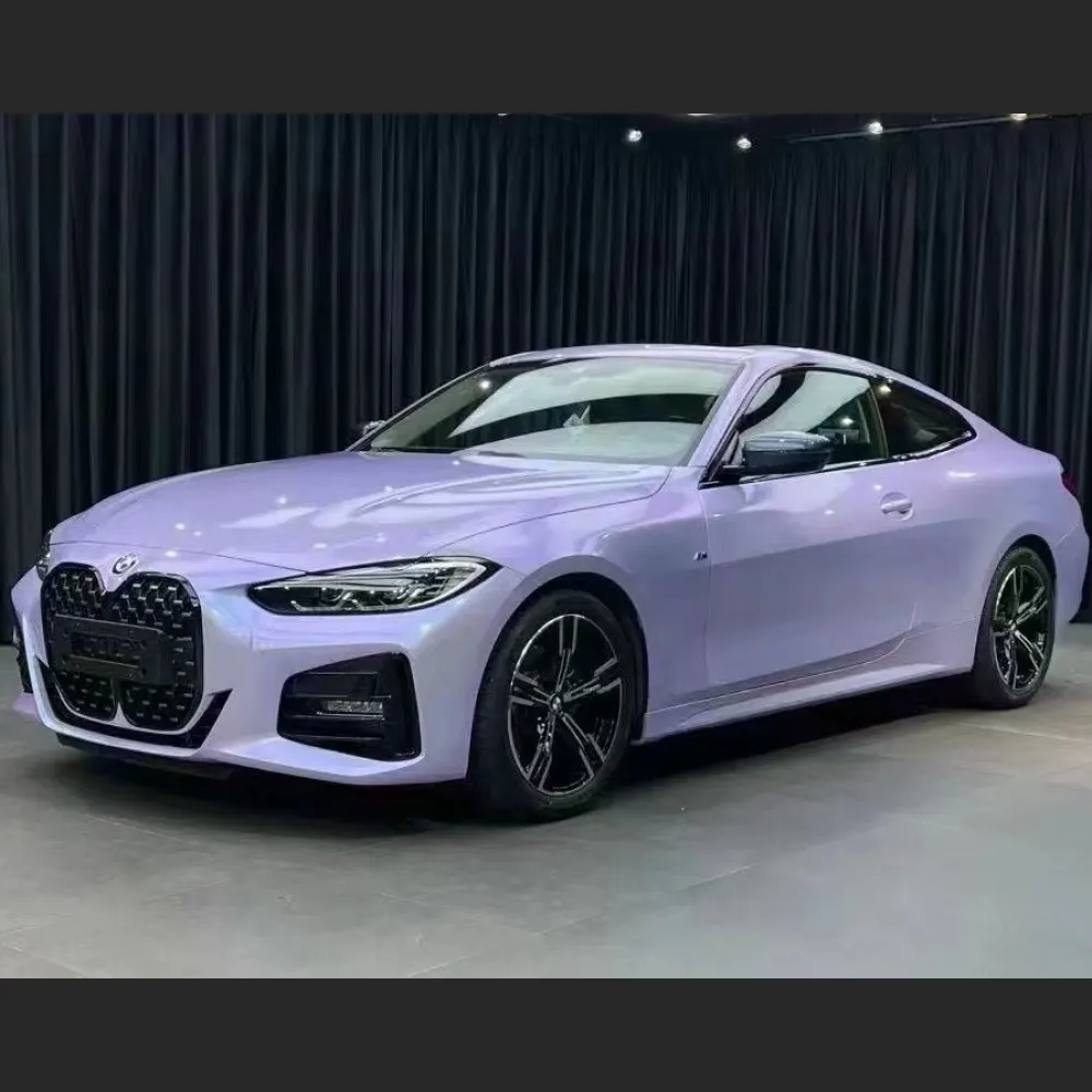 Ravoony Plus Twin Silver Purple Car Vinyl Wrap BMW 4 Series Wrap