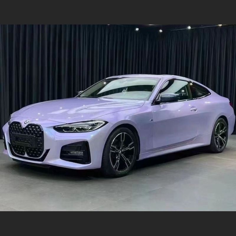 Ravoony Plus Twin Silver Purple Car Vinyl Wrap BMW 4 Series Wrap