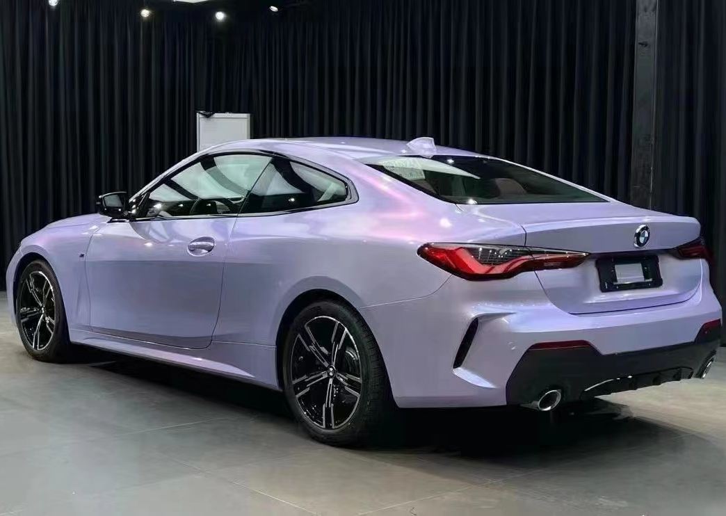 Ravoony Plus Twin Silver Purple Car Vinyl Wrap BMW 4 Series Wrap