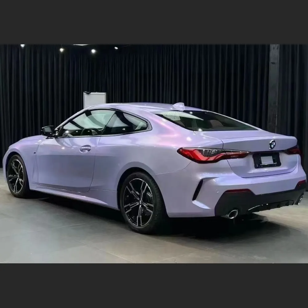 Ravoony Plus Twin Silver Purple Car Vinyl Wrap BMW 4 Series Wrap