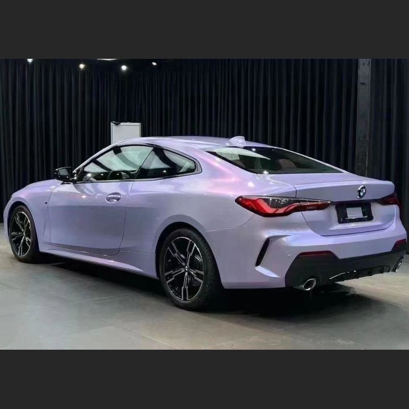 Ravoony Plus Twin Silver Purple Car Vinyl Wrap BMW 4 Series Wrap