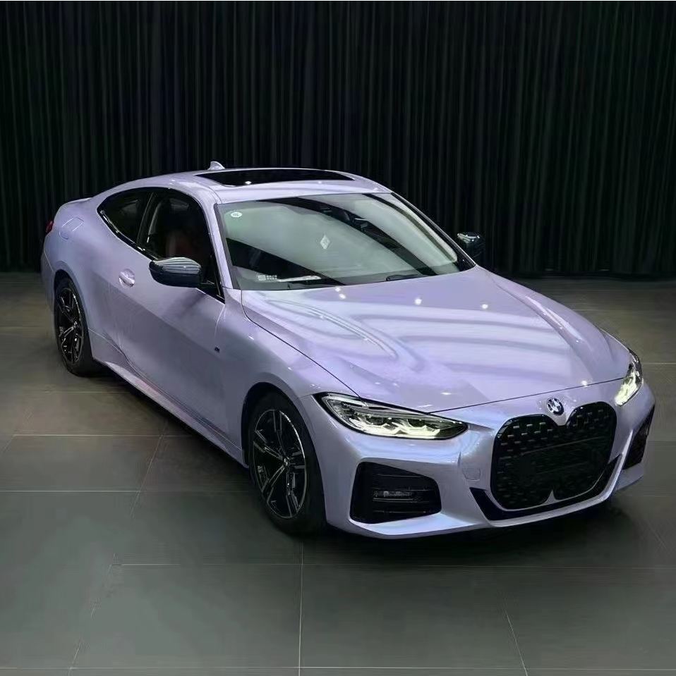 Ravoony Plus Twin Silver Purple Car Vinyl Wrap BMW 4 Series Wrap