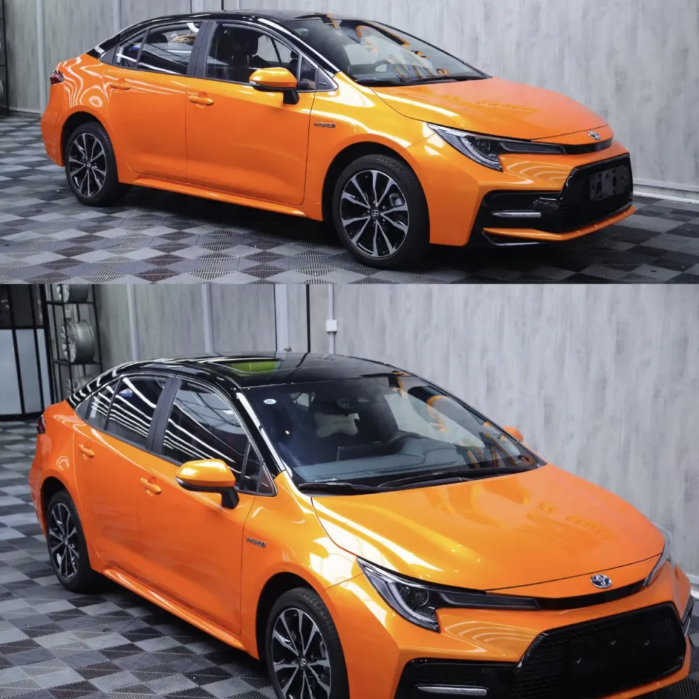 Ravoony Plus Burnt Orange Car Wrap Toyota Vinyl Wrap