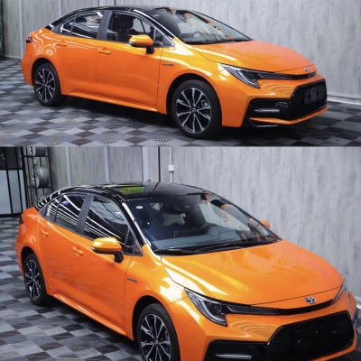 Ravoony Plus Gloss Burnt Orange Car Wrap Toyota Vinyl Wrap 02