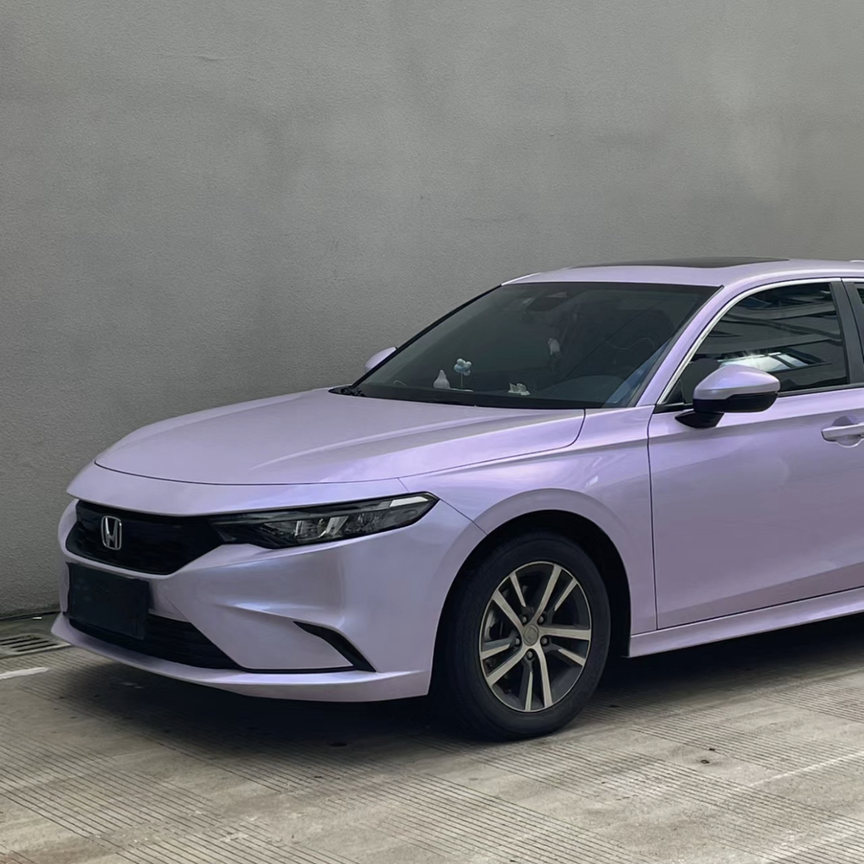 Ravoony Plus Twin Silver Purple Car Vinyl Wrap Honda Wrap