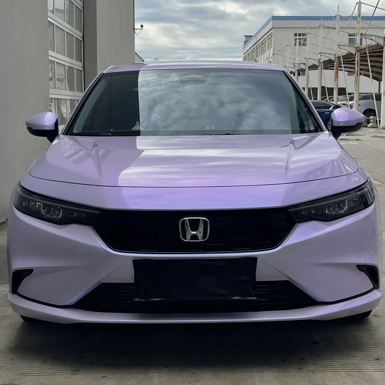 Ravoony Plus Twin Silver Purple Car Vinyl Wrap Honda Wrap