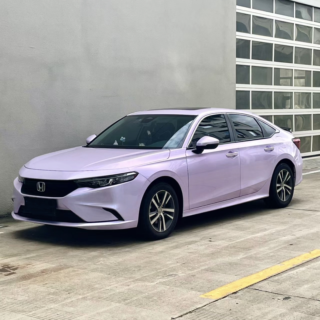 Ravoony Plus Twin Silver Purple Car Vinyl Wrap Honda Wrap