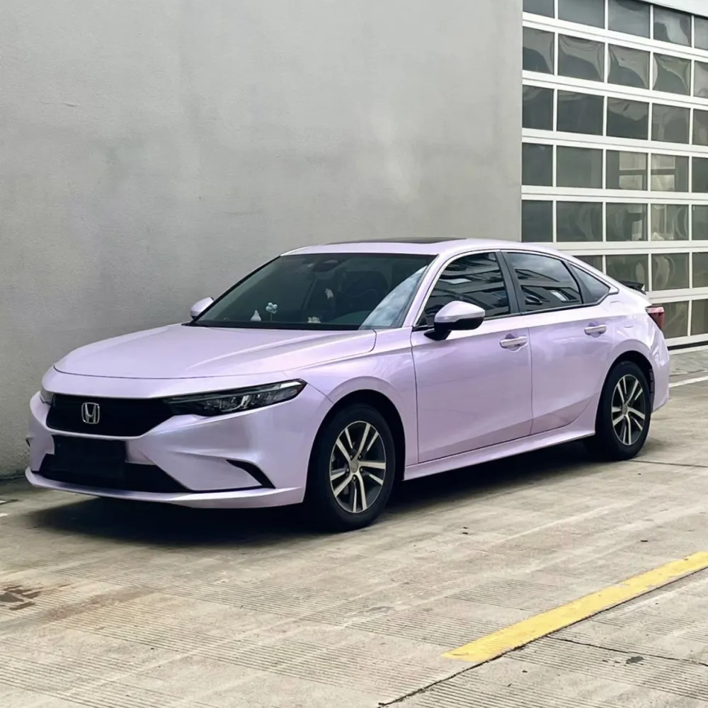 Ravoony Plus Twin Silver Purple Car Vinyl Wrap Honda Wrap
