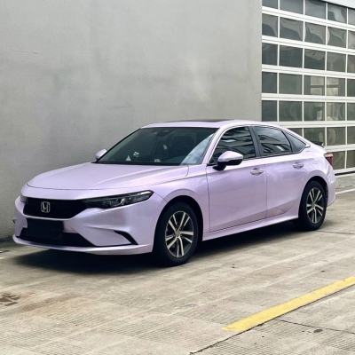 Ravoony Plus Twin Silver Purple Car Vinyl Wrap Honda Wrap 02