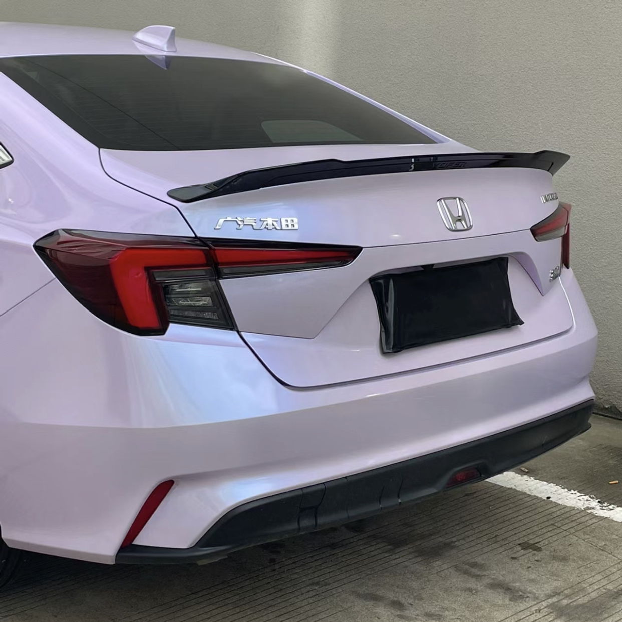Ravoony Plus Twin Silver Purple Car Vinyl Wrap Honda Wrap