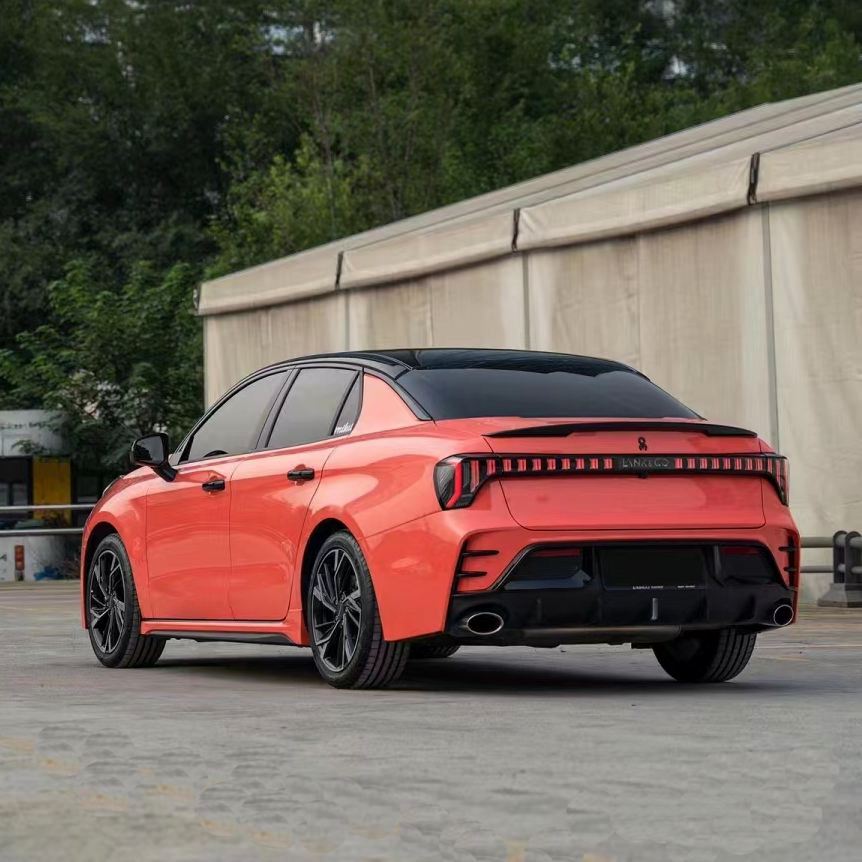 Ravoony Plus PET Glossy Coral Orange Vinyl Wrap