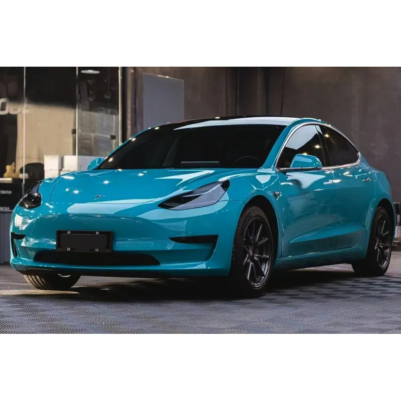 Glossy Miami Blue Vinyl Wrap