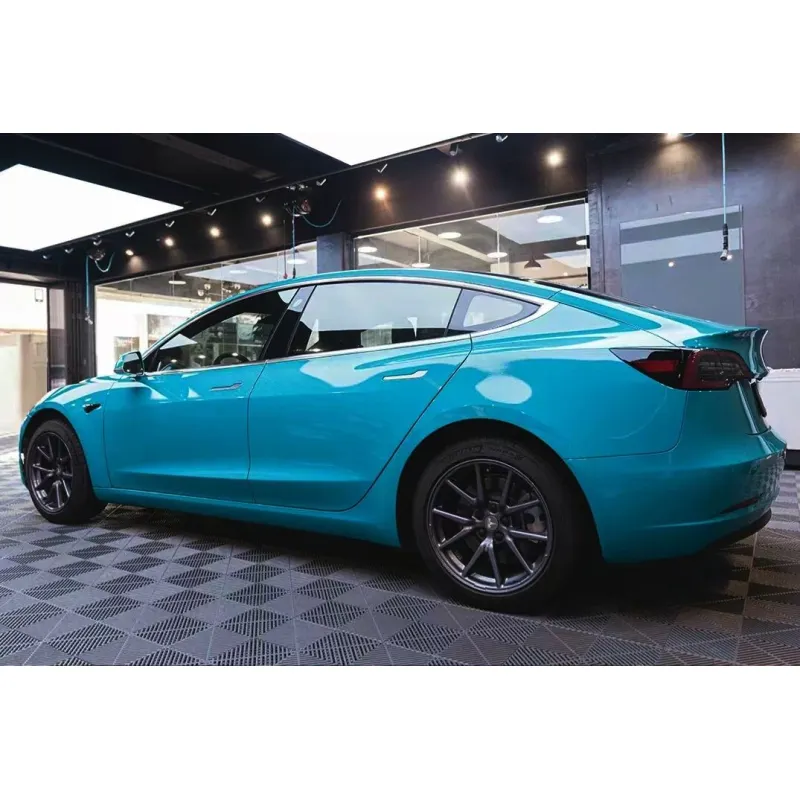 Glossy Miami Blue Vinyl Wrap