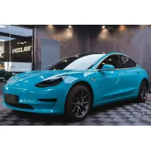 Glossy Miami Blue Vinyl Wrap